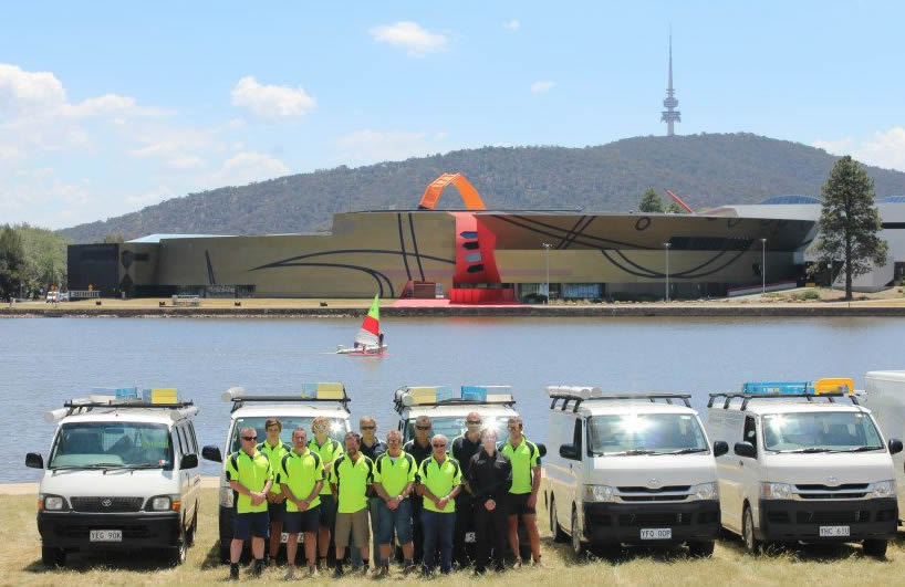 The MRB Team opposite the National Museum in Canberra